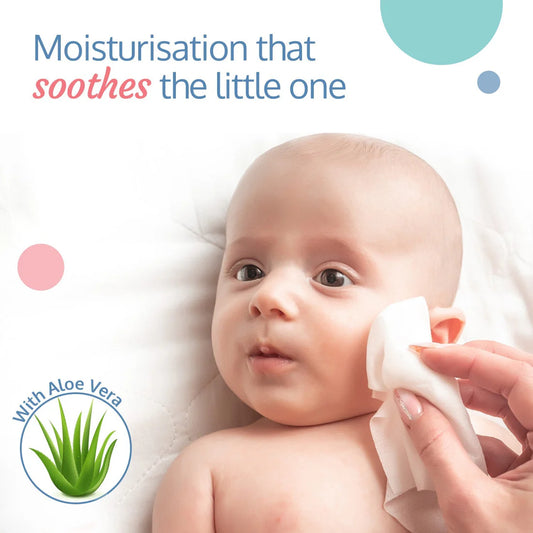 LuvLap Aloe Vera Baby Wipes with Lid - 72 pcs (Pack of 3)