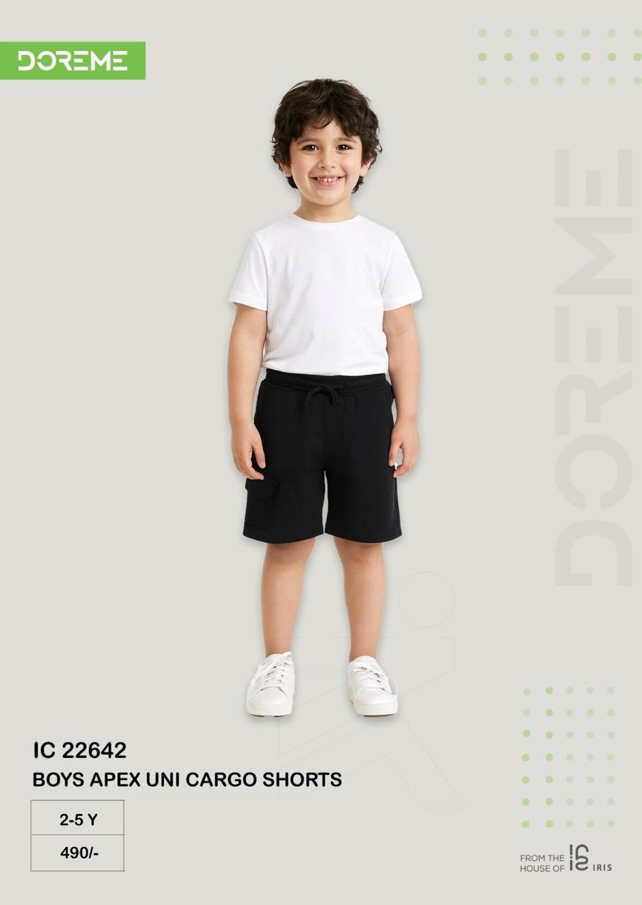 Doreme Boys Apex Uni Cargo Shorts Black