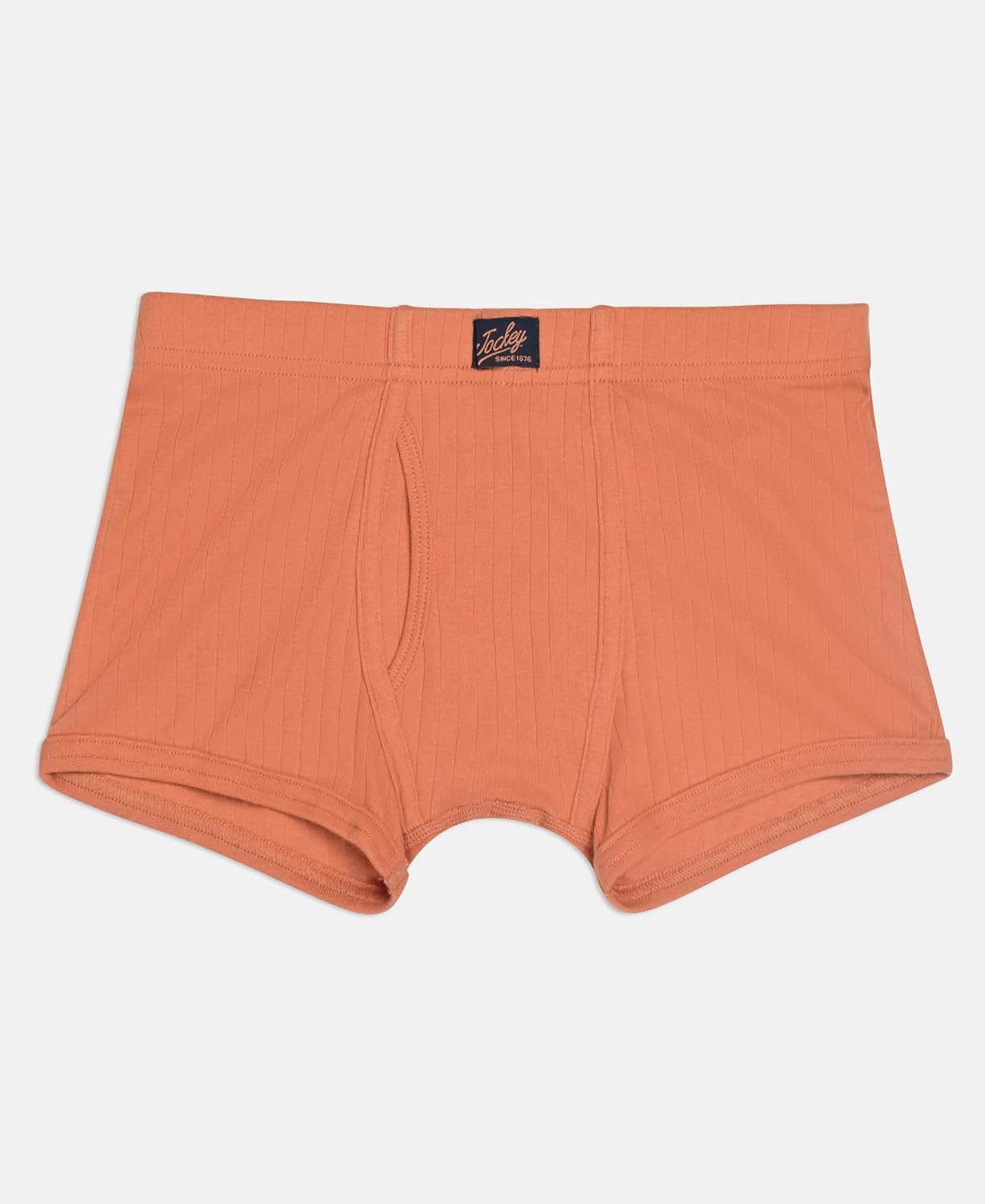 Jockey boys orange cotton rib trunk laid flat