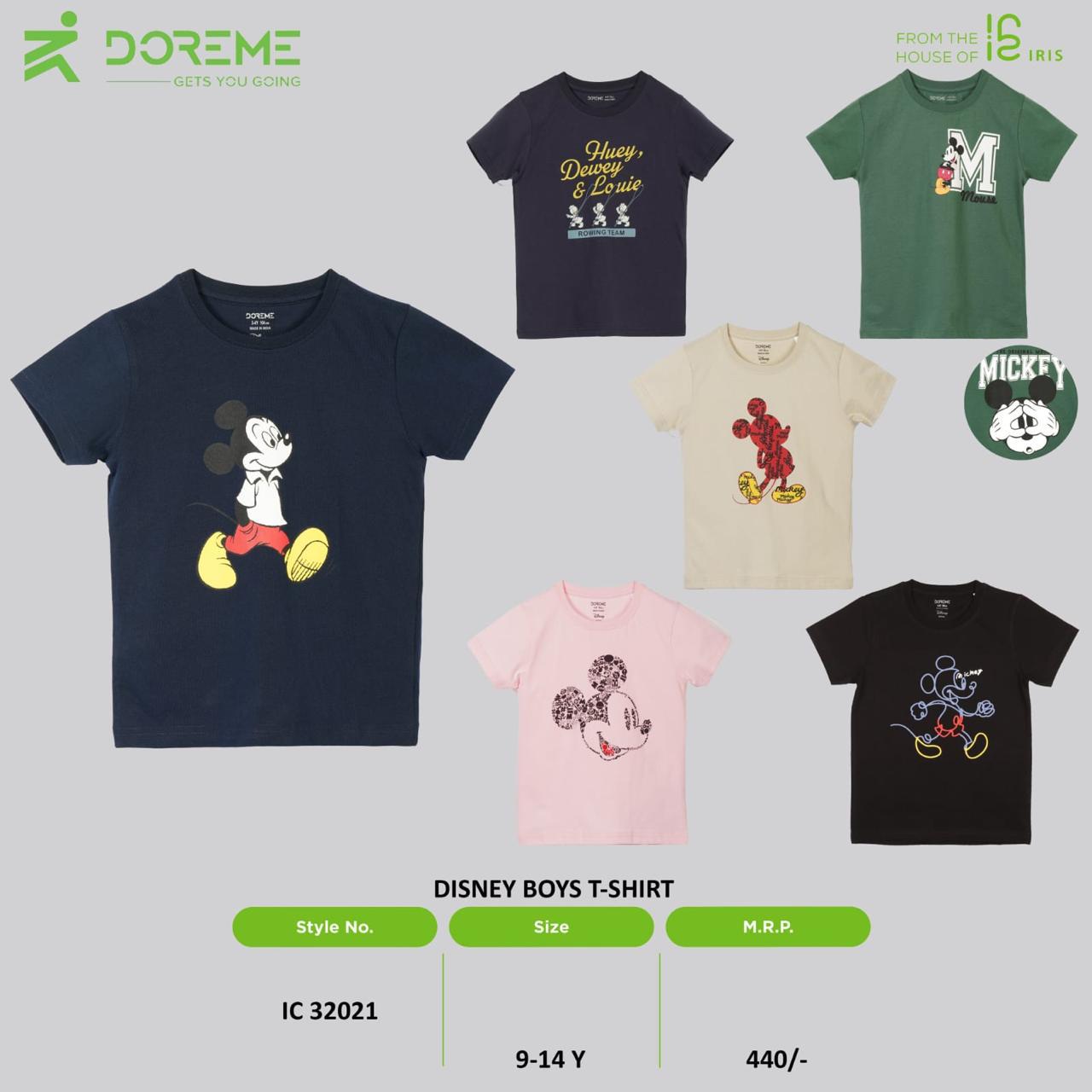 Doreme design 32021 Disney Mickey Mouse boys T-shirt brand catalogue sheet