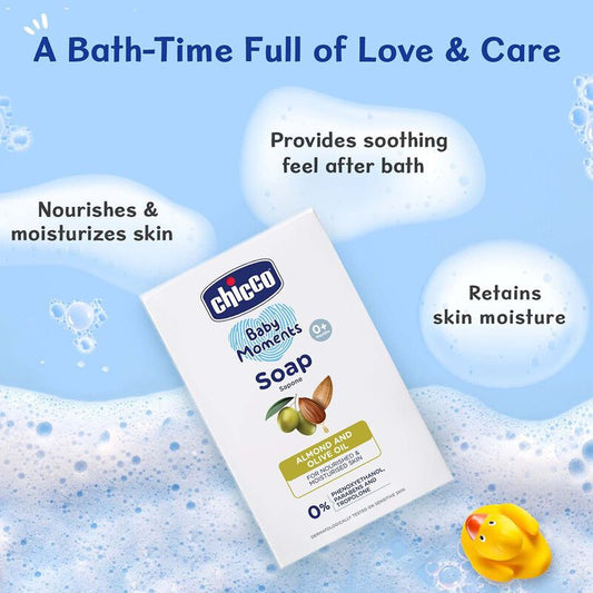 Chicco Baby Moments Soap with Almond & Olive Oil