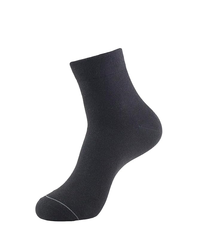 Jockey men's black international ankle length sock, single sock view
