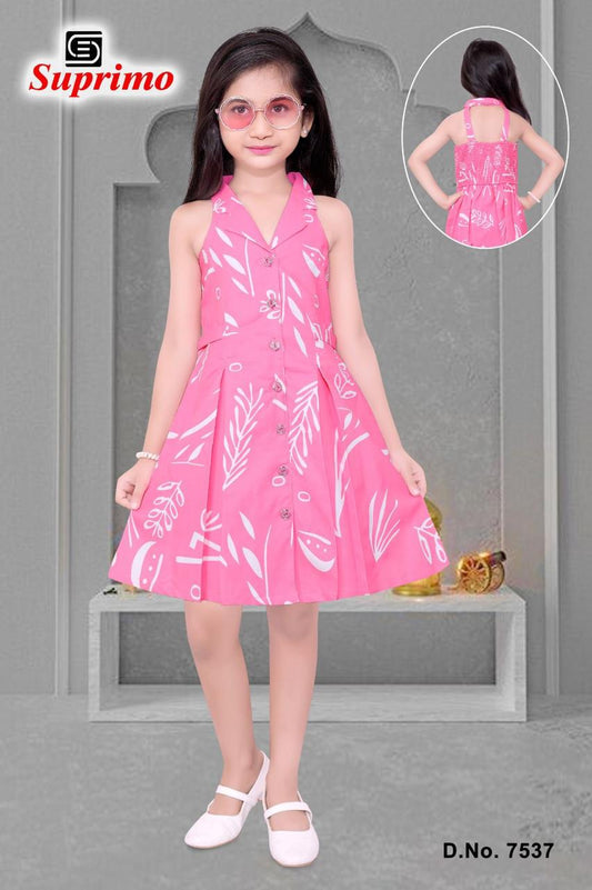 cotton frock back-less