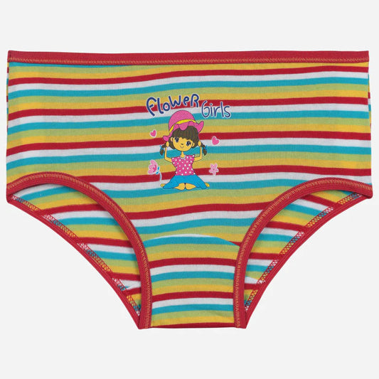 Bodycare Girls' Multicolor Striped Cotton Panties – Pack of 3