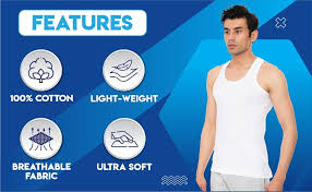Vip Milky premium white vest - pack of 2