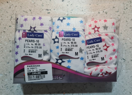 Ladycare WOMEN'S Printed Panty – Multicolor (Pack of 3)