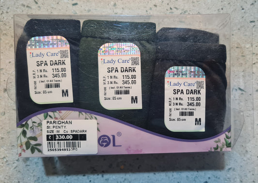 Ladycare SPA WOMEN'S DARK Panty (Pack of 3)