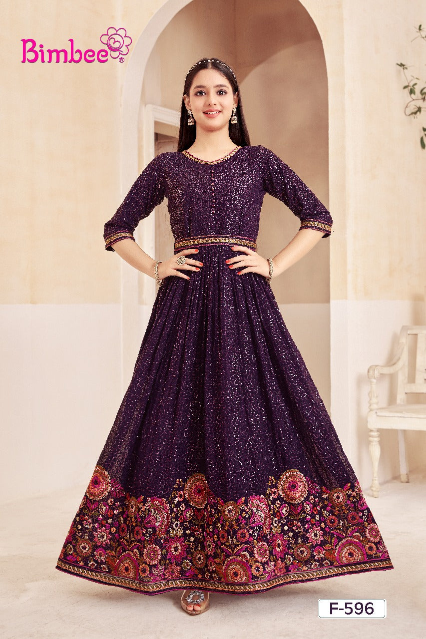 GIRLS PARTY WEAR ONE PIECE