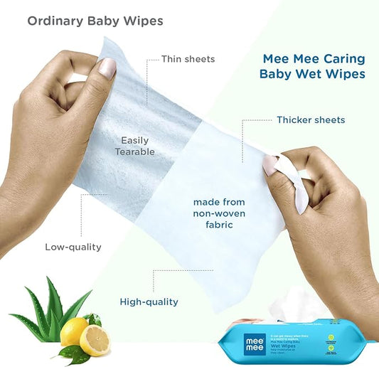 Mee Mee Caring Baby Wet Wipes – Lemon Fragrance (Pack of 3)
