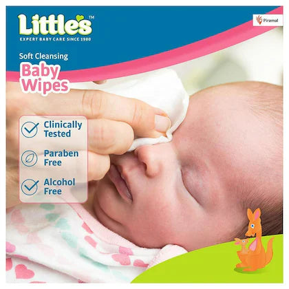 Little’s Soft Cleansing Baby Wipes with Lid –Pack of 1