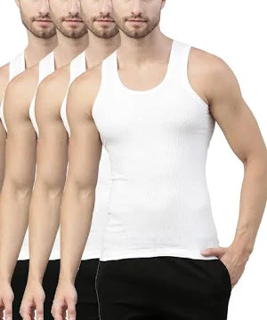 Jockey 8820 Men's Super Combed Cotton Round Neck Sleeveless Vest with Extended Length for Easy Tuck (Pack of 3) - White