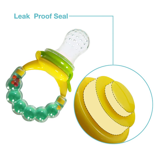 LuvLap Silicone Fruit & Food Nibbler with Extra Mesh – Green