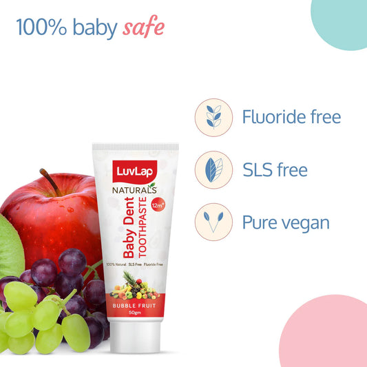 LuvLap Naturals Baby Dent 100% Natural Toothpaste for Kids