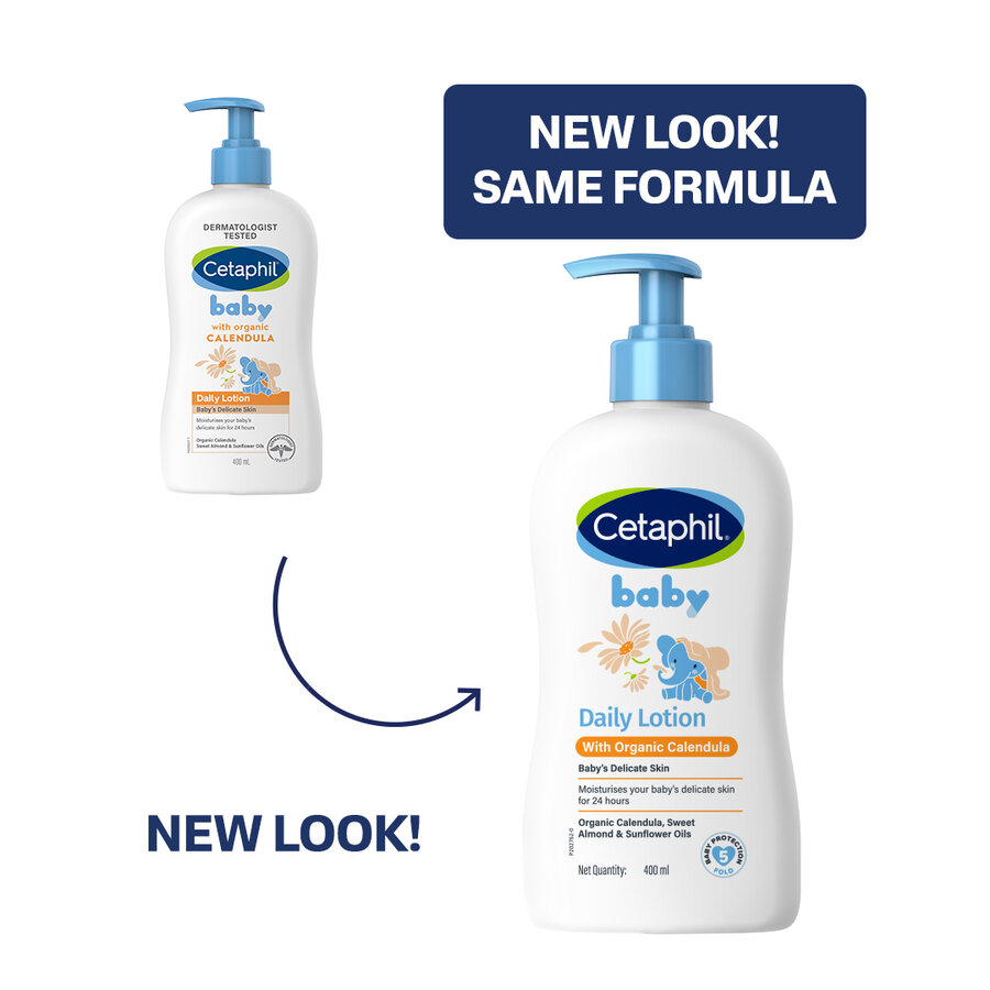 Cetaphil Baby daily lotion new look packaging with the same formula