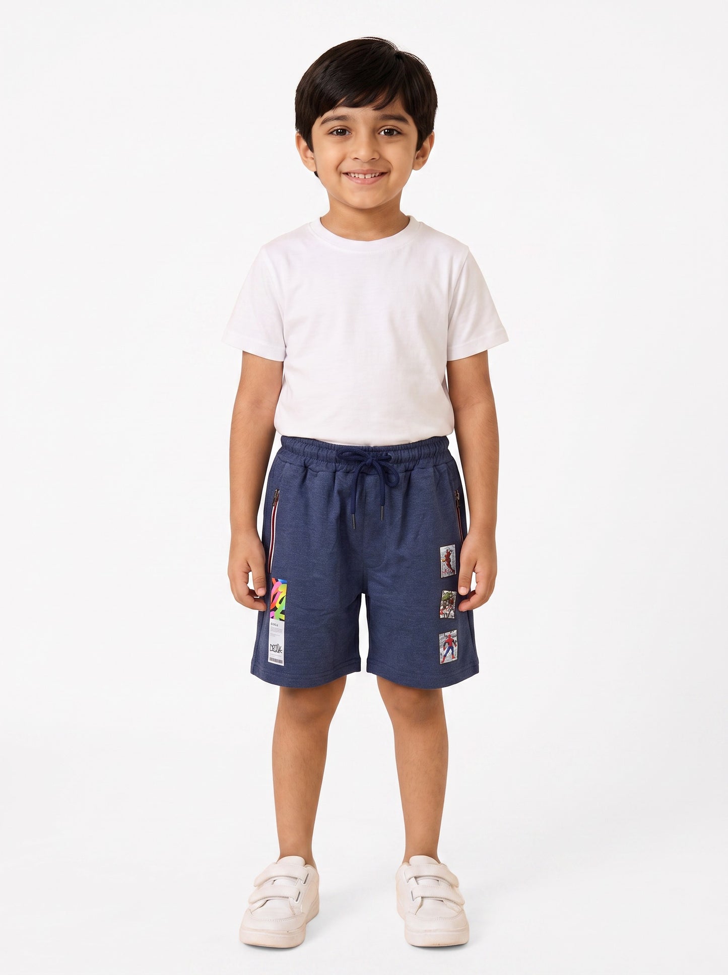 Tomato boys patch print shorts in M. Navy