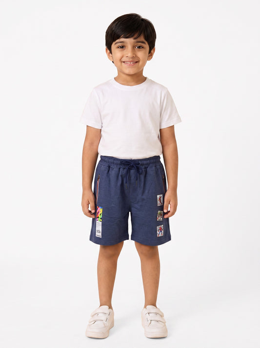 Tomato boys patch print shorts in M. Navy