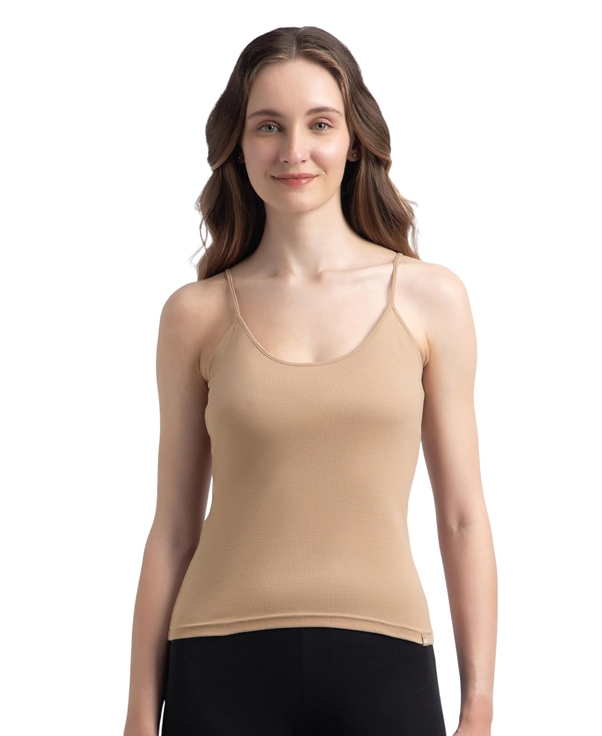 Close-up of the ribbed cotton fabric on a Jockey women's camisole