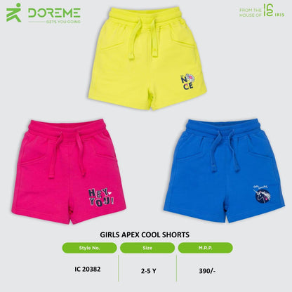 Doreme Girls Apex Cool Shorts with Drawstring