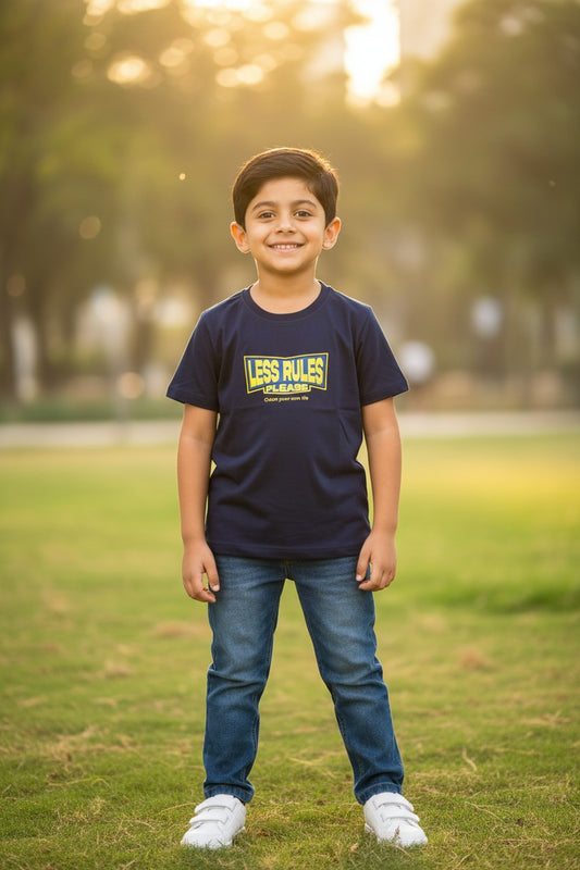 Doreme boys printed half sleeve T-shirt in blue