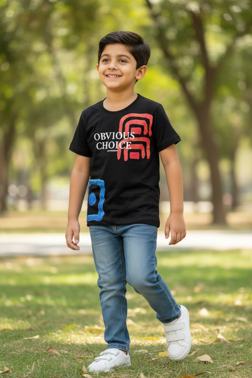 Doreme Boys Graphic Print Round Neck T-Shirt