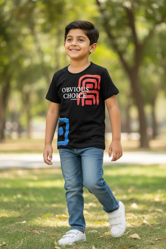 Doreme Boys Graphic Print Round Neck T-Shirt