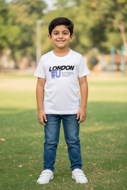 Doreme boys white T-shirt with London print