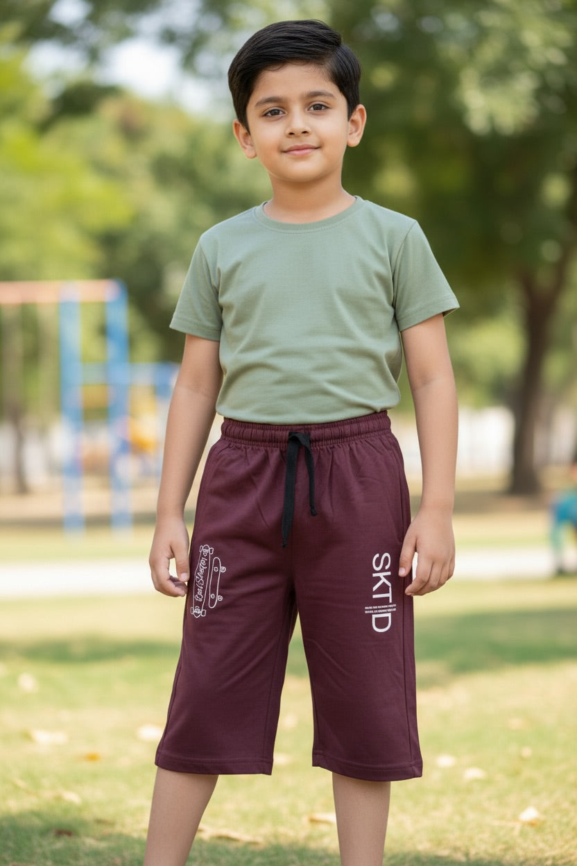 Doreme Boys Printed Capri with Side Pockets