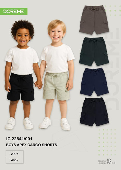 Doreme Boys Apex Cargo Shorts with Pockets
