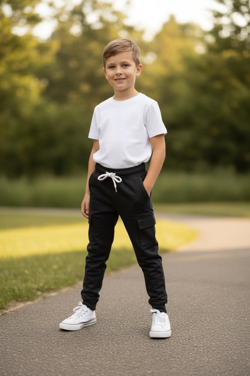 Doreme Boys Apex Uni Cargo Joggers Black