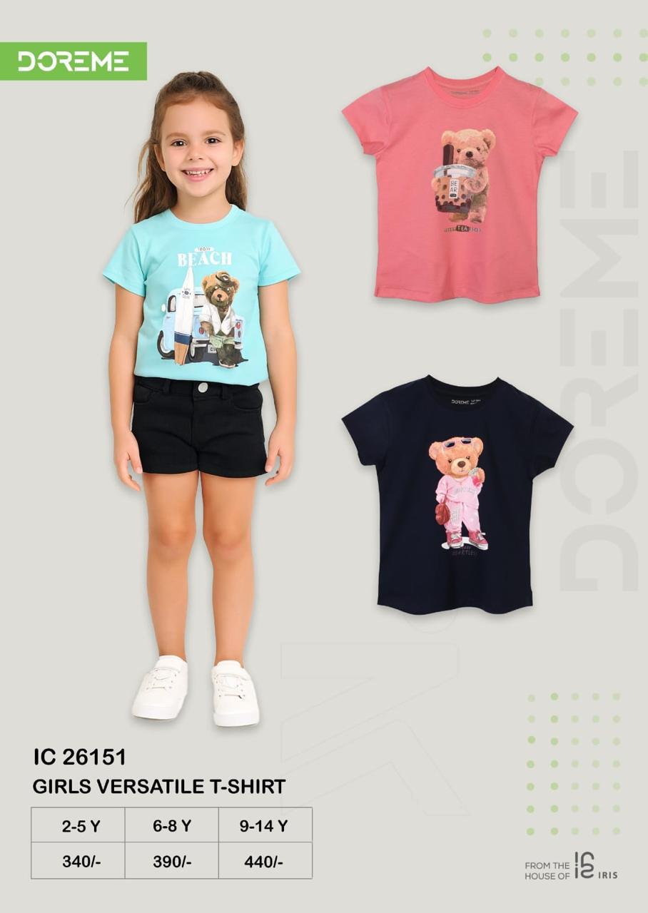 Doreme Girls Versatile T-Shirt 26151 size and colour reference