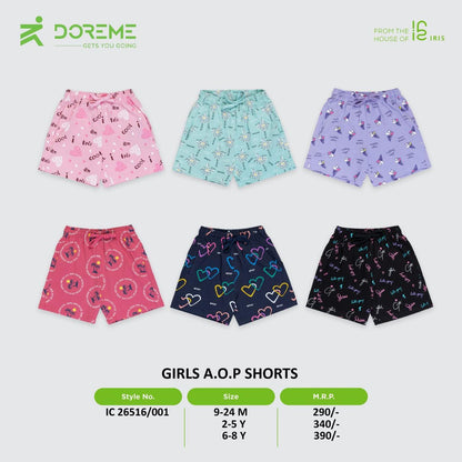 Doreme Girls All Over Print Casual Shorts