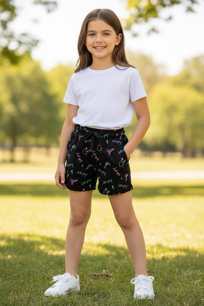Doreme Girls All Over Print Casual Shorts