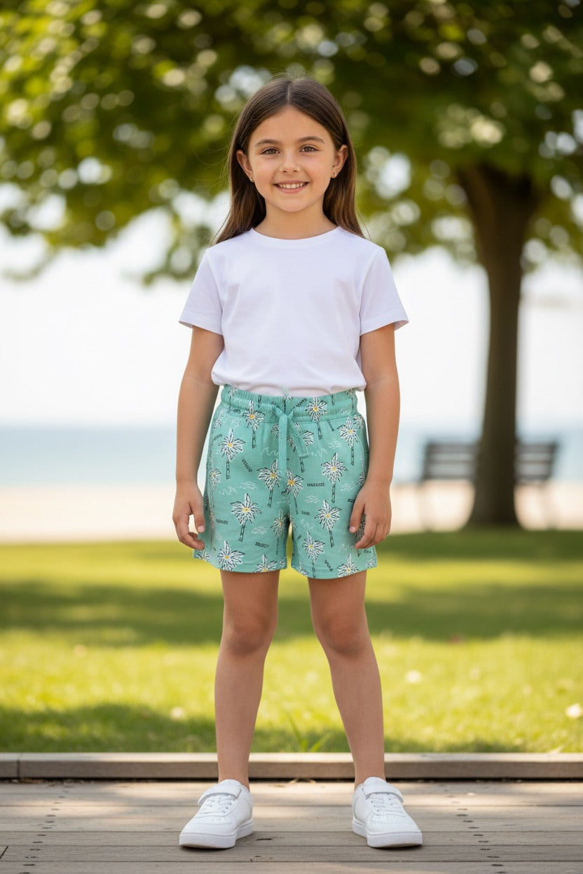 Doreme Girls All Over Print Casual Shorts