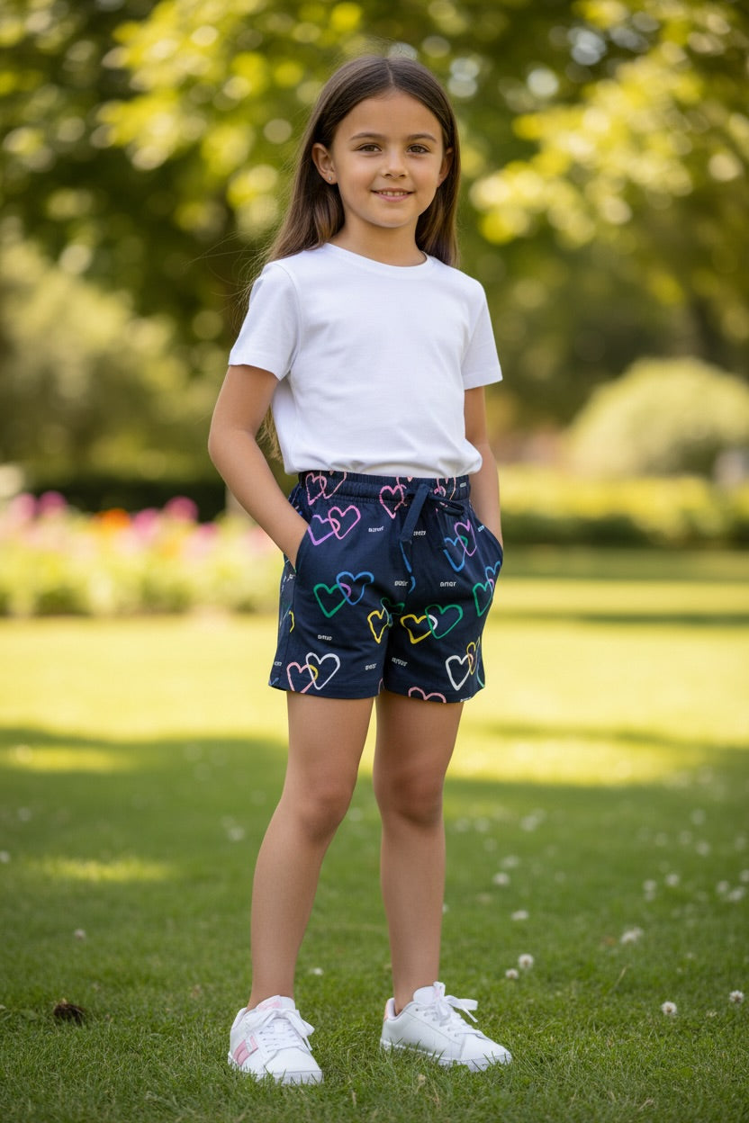 Doreme Girls All Over Print Casual Shorts