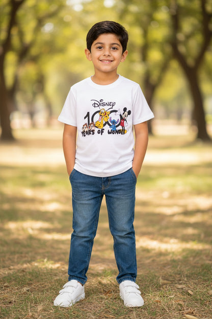 Doreme Disney boys T-shirt in white with Disney 100 Mickey Mouse print