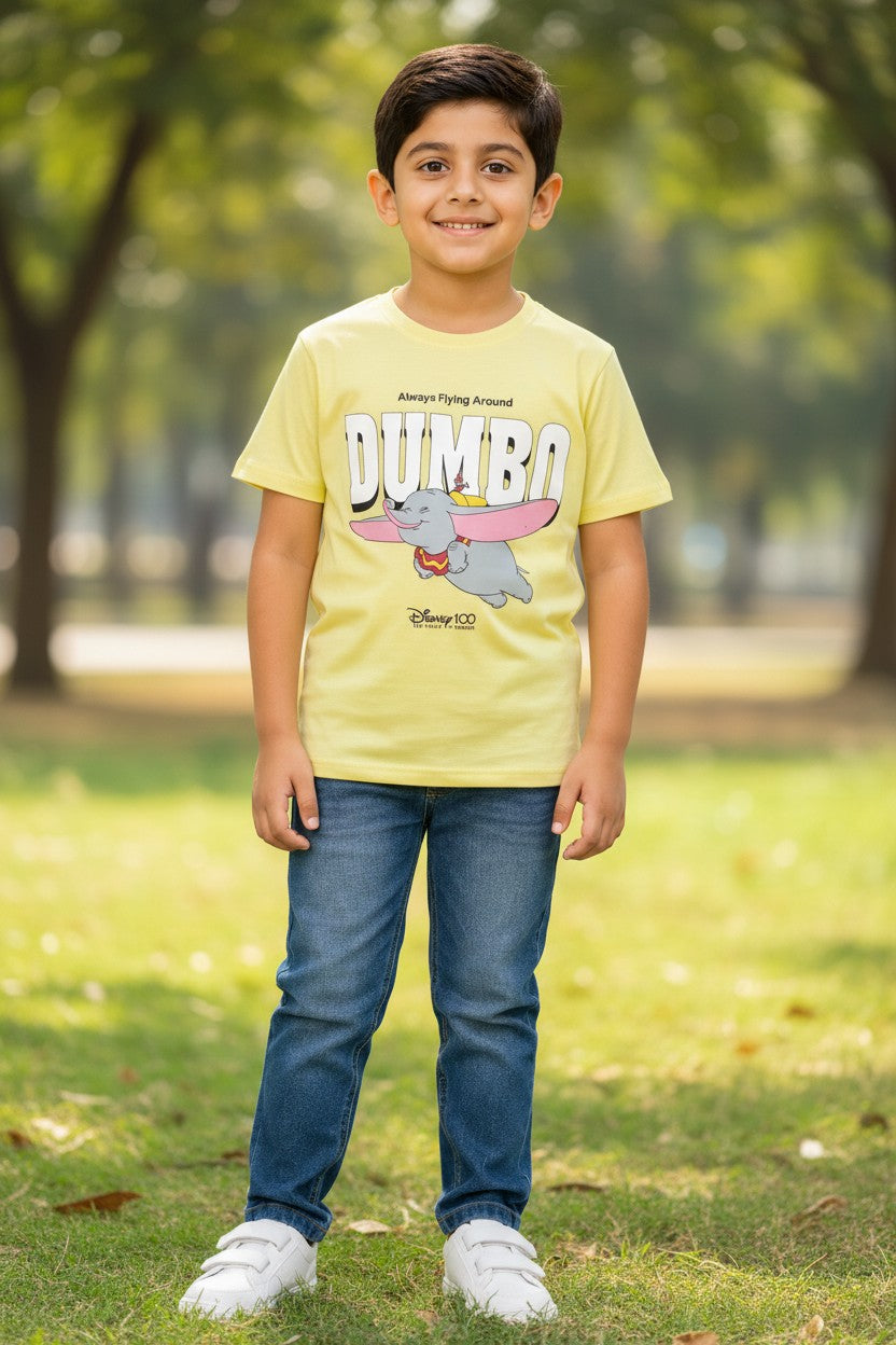 Doreme Disney boys T-shirt in yellow with Dumbo print