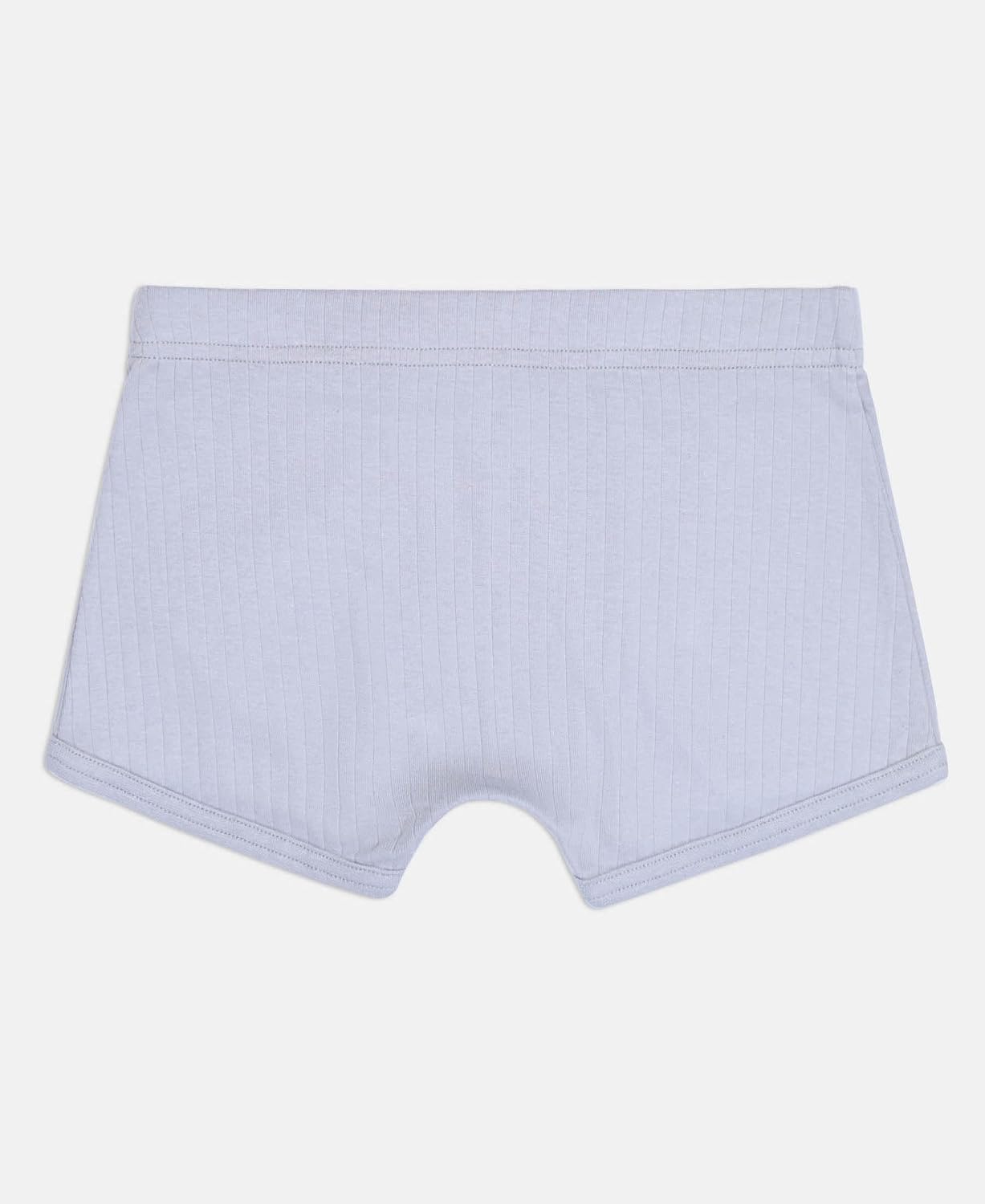 Back of a Jockey boys grey cotton rib trunk