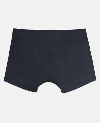 Back of a Jockey boys navy cotton rib trunk