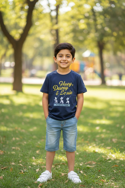 Doreme Disney boys T-shirt in blue with Huey, Dewey and Louie print