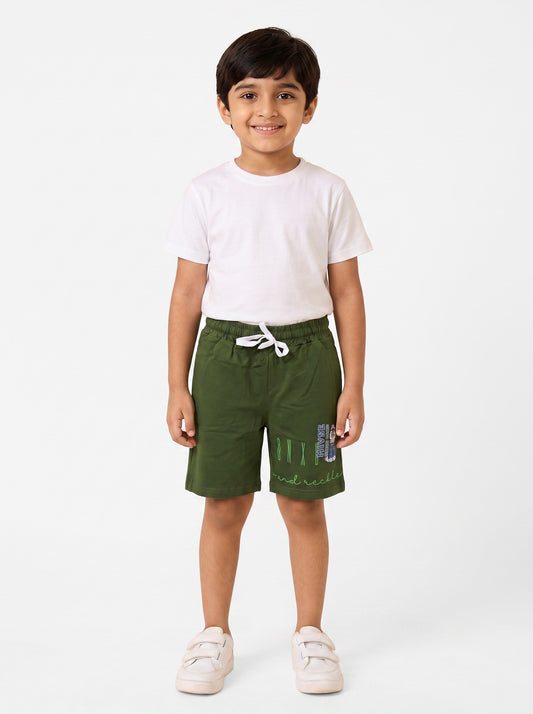 Tomato boys graphic print shorts in Safari