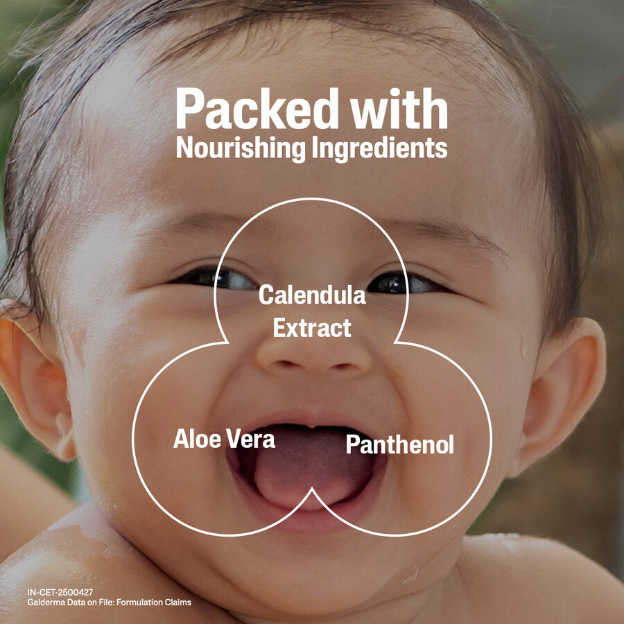 Cetaphil Baby wash and shampoo with calendula extract, aloe vera and panthenol