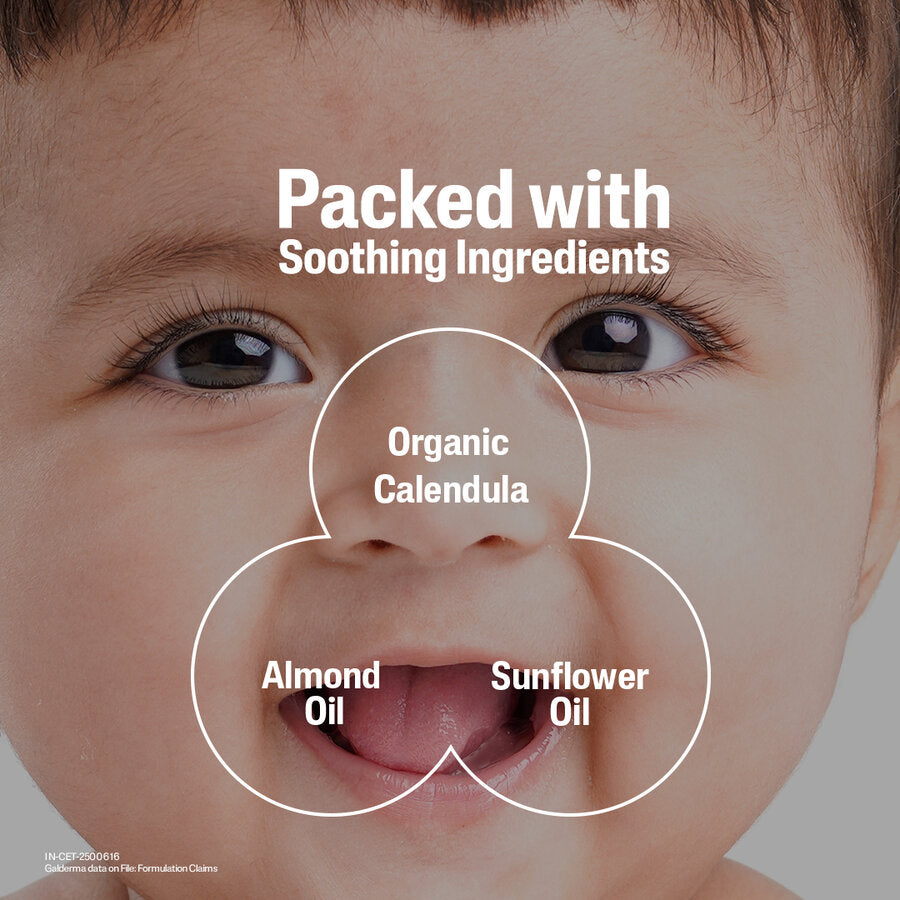 Cetaphil Baby daily lotion ingredients: organic calendula, almond oil and sunflower oil