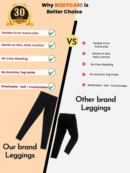 Bodycare girls leggings feature comparison against other brands