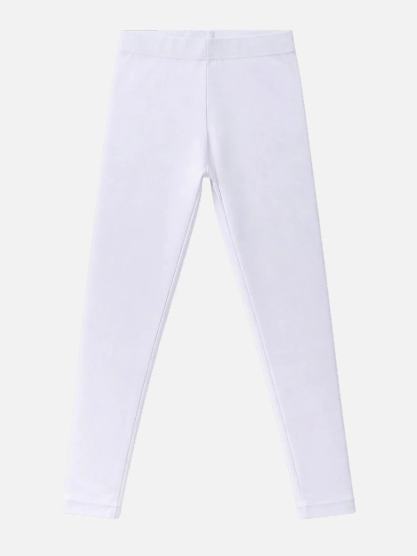 Bodycare girls full length cotton spandex leggings in White