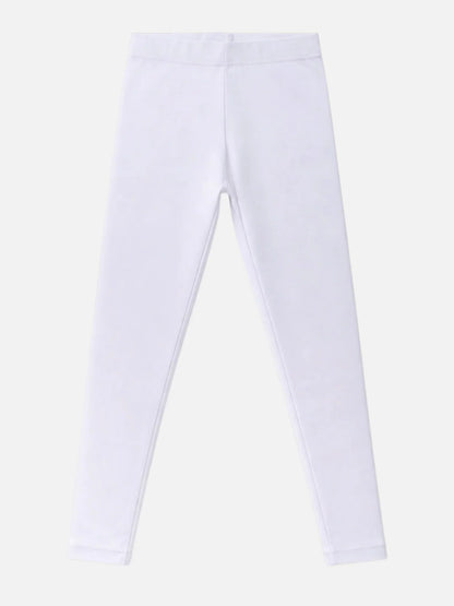Bodycare girls full length cotton spandex leggings in White
