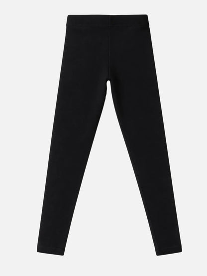 Bodycare girls full length cotton spandex leggings in Black