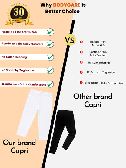 Bodycare girls capri leggings feature comparison against other brands