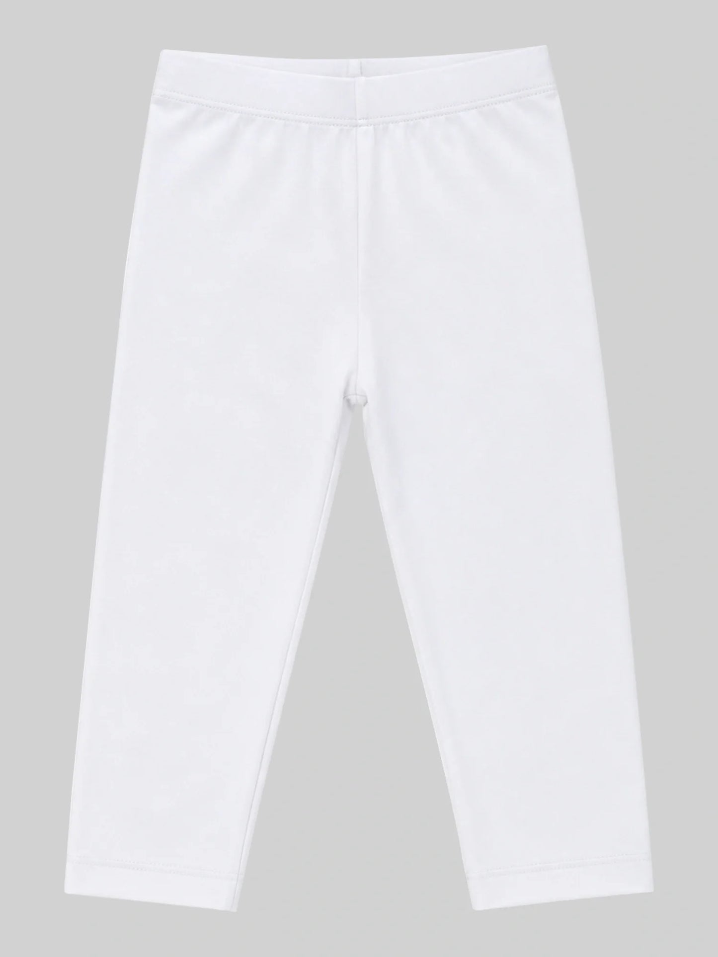 Bodycare girls cotton spandex capri leggings in White