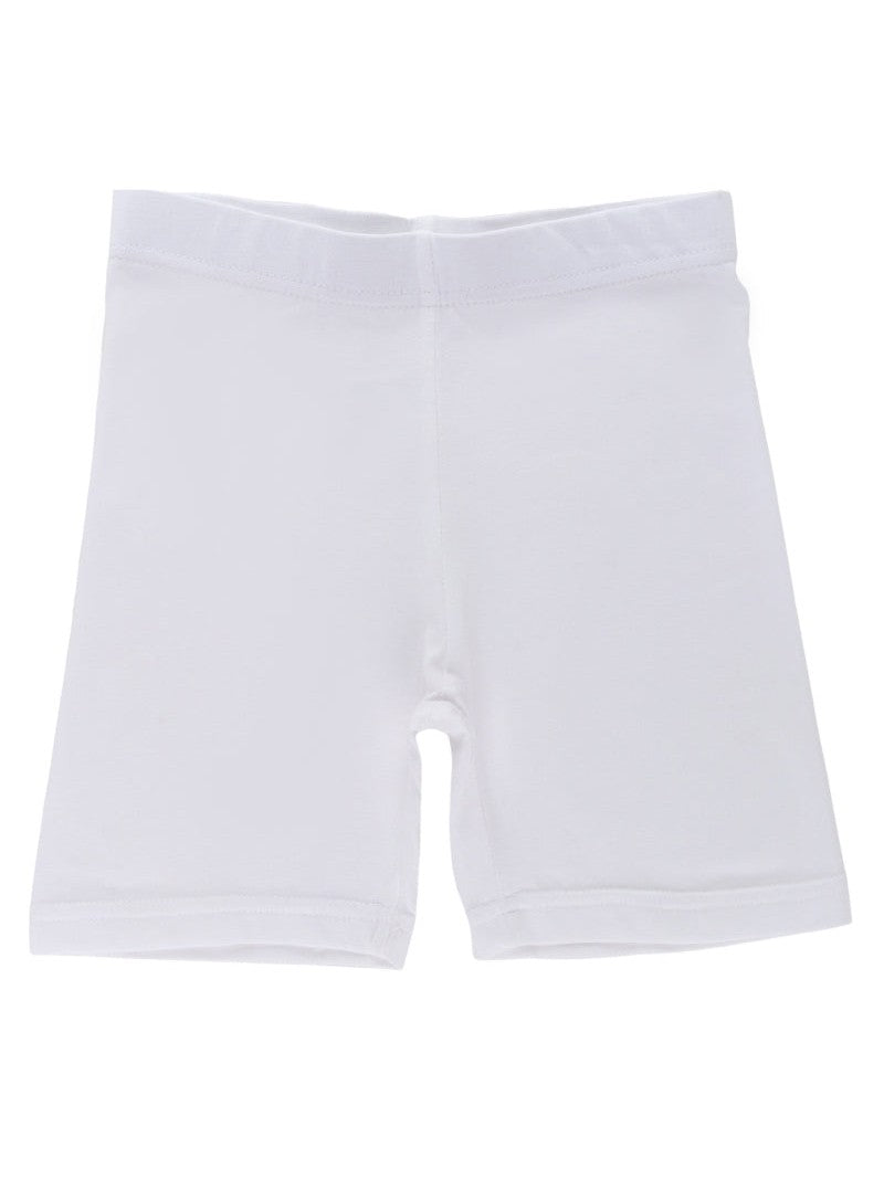 Bodycare girls cotton spandex cycling shorts in White