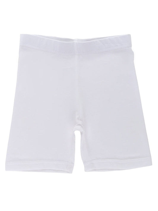 Bodycare girls cotton spandex cycling shorts in White